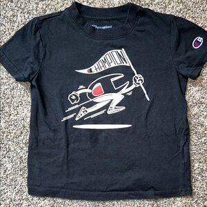 Champion Black Graphic Short Sleeve Tee